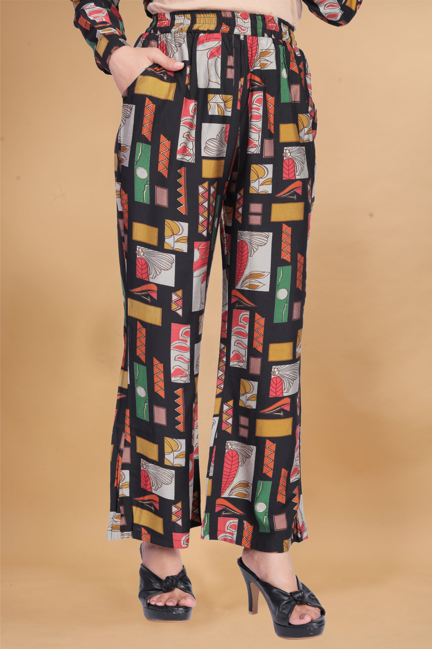 Multicolor Geometric Print Full Sleeve Co-ord Set for Women | Trendy & Stylish