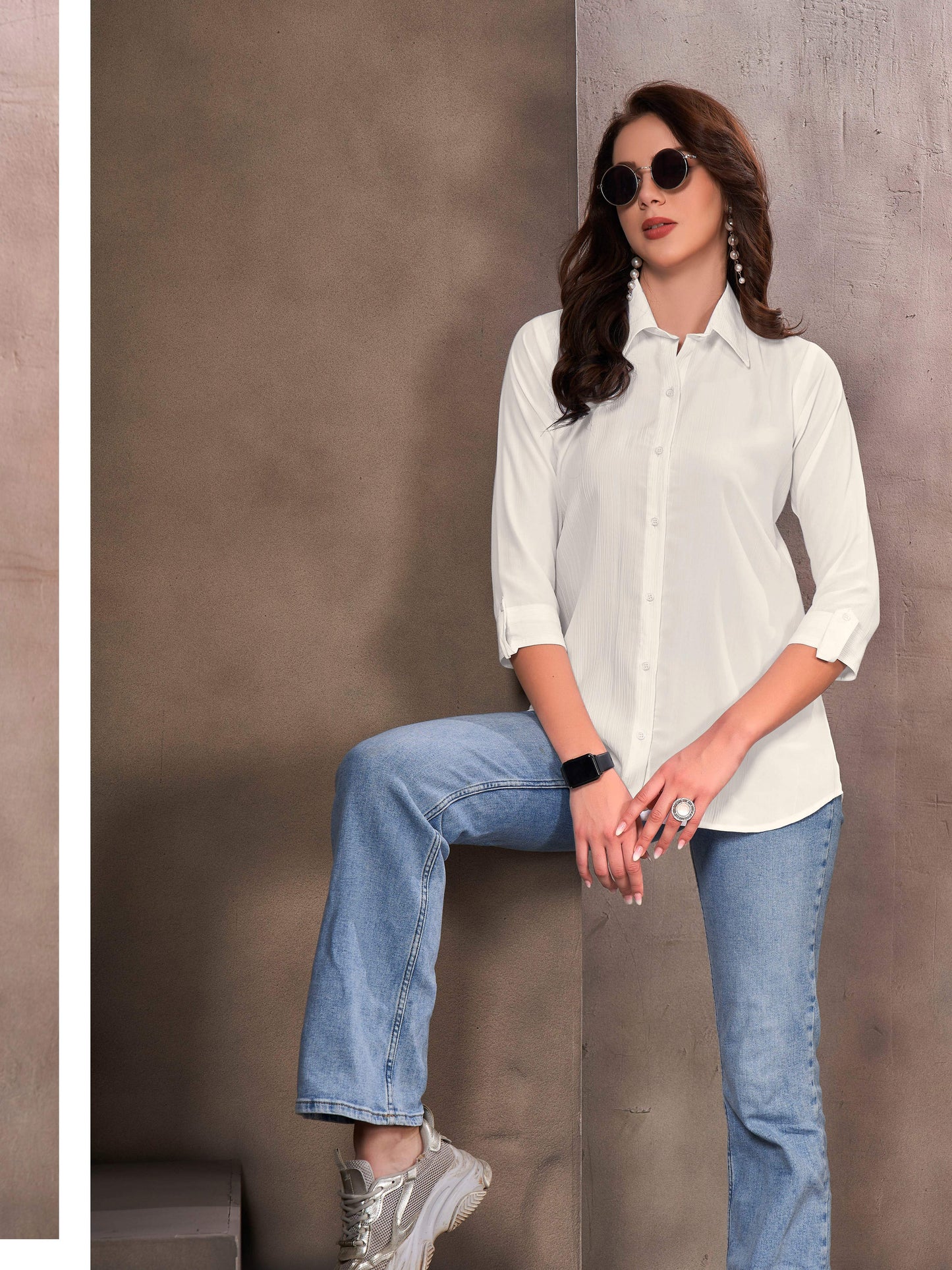 White Cotton Shirt for Women – Formal Office Wear & Business Attire