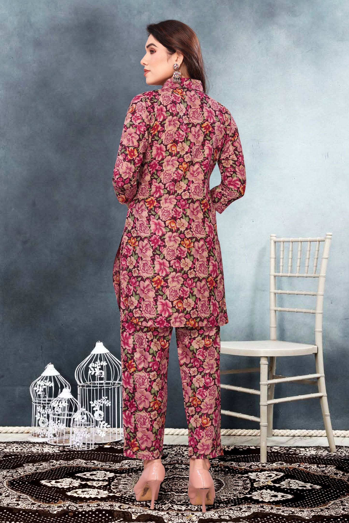Pink Floral Print Co-Ord Set for Women – Stylish & Trendy