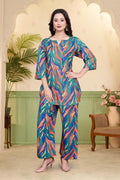 Abstract Wave Print Co-Ord Set