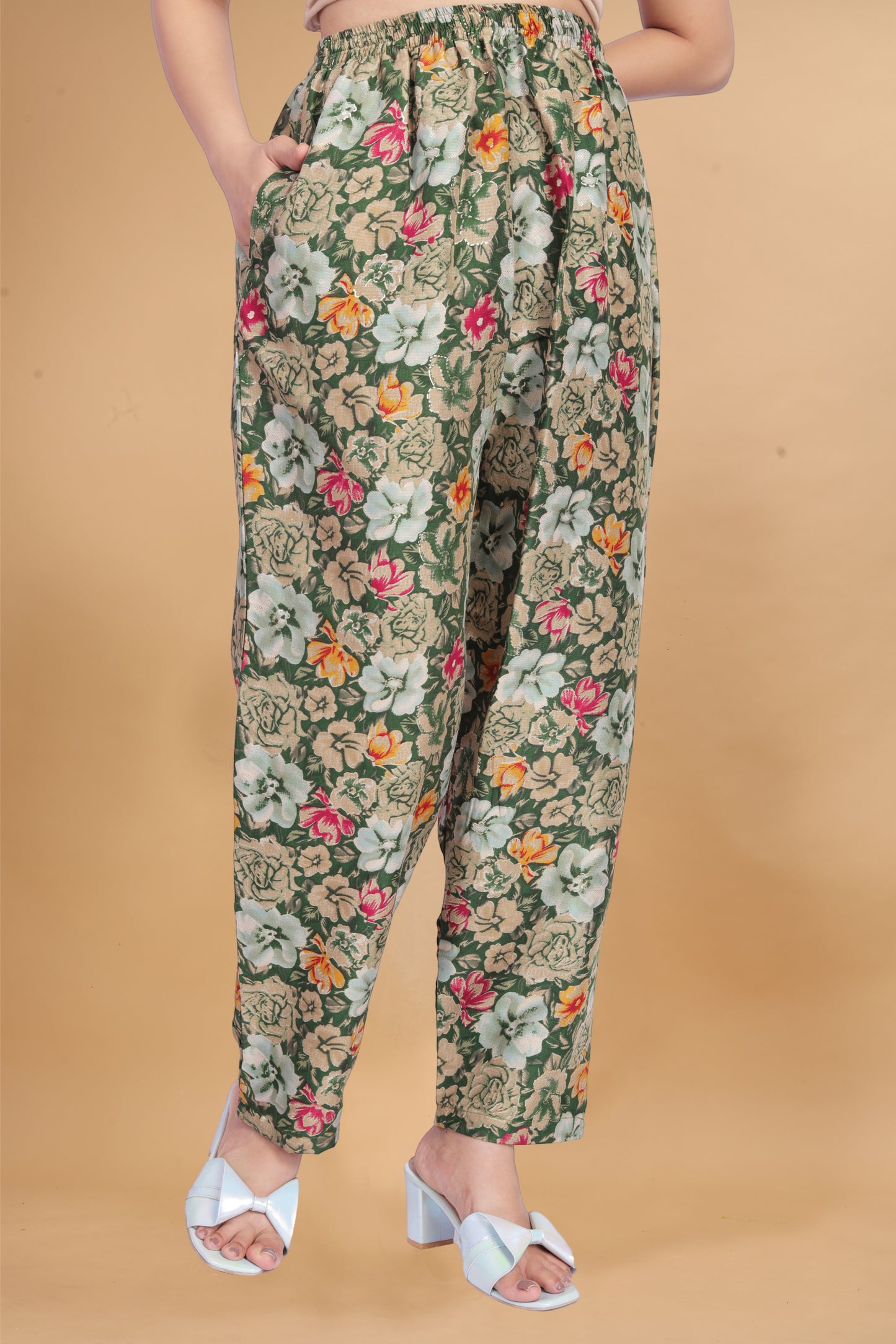 Light Green Floral Print Co-Ord Set for Women – Stylish & Trendy