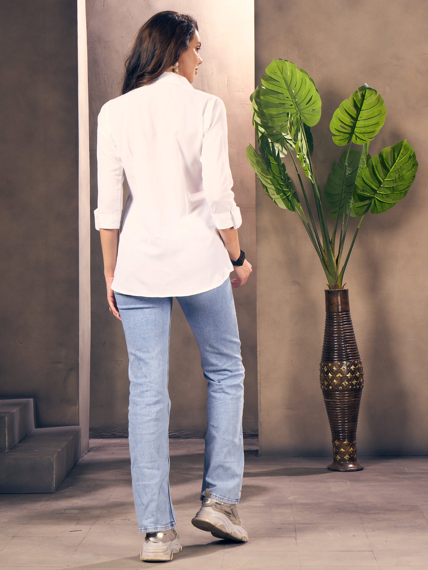 White Cotton Shirt for Women – Formal Office Wear & Business Attire