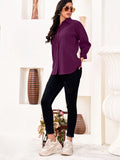 Purple Office-Ready Women’s Cotton Shirt – Stylish & Breathable