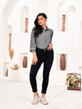 Grey Classic Cotton Shirts for Women – Stylish & Professional Office Wear