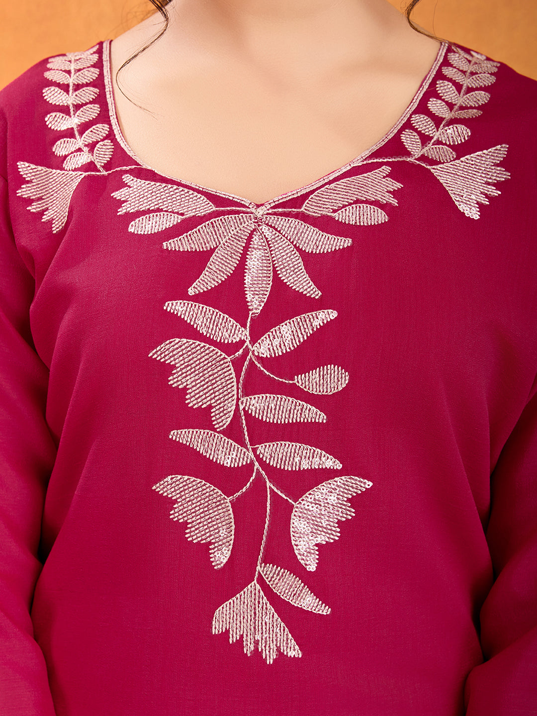 Red Vichitra Silk Suit Set with Dupatta | Designer Sequence Work Kurta Set