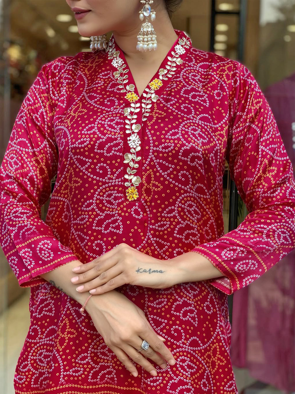 Red Viscose Silk Suit Set with Dupatta | Designer Printed & Embroidered Kurta Set