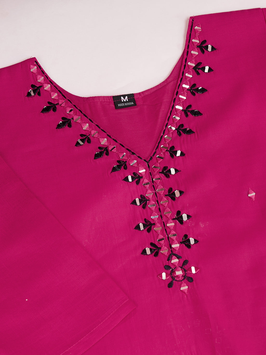 Pink Roman Silk Suit Set with Chanderi Dupatta