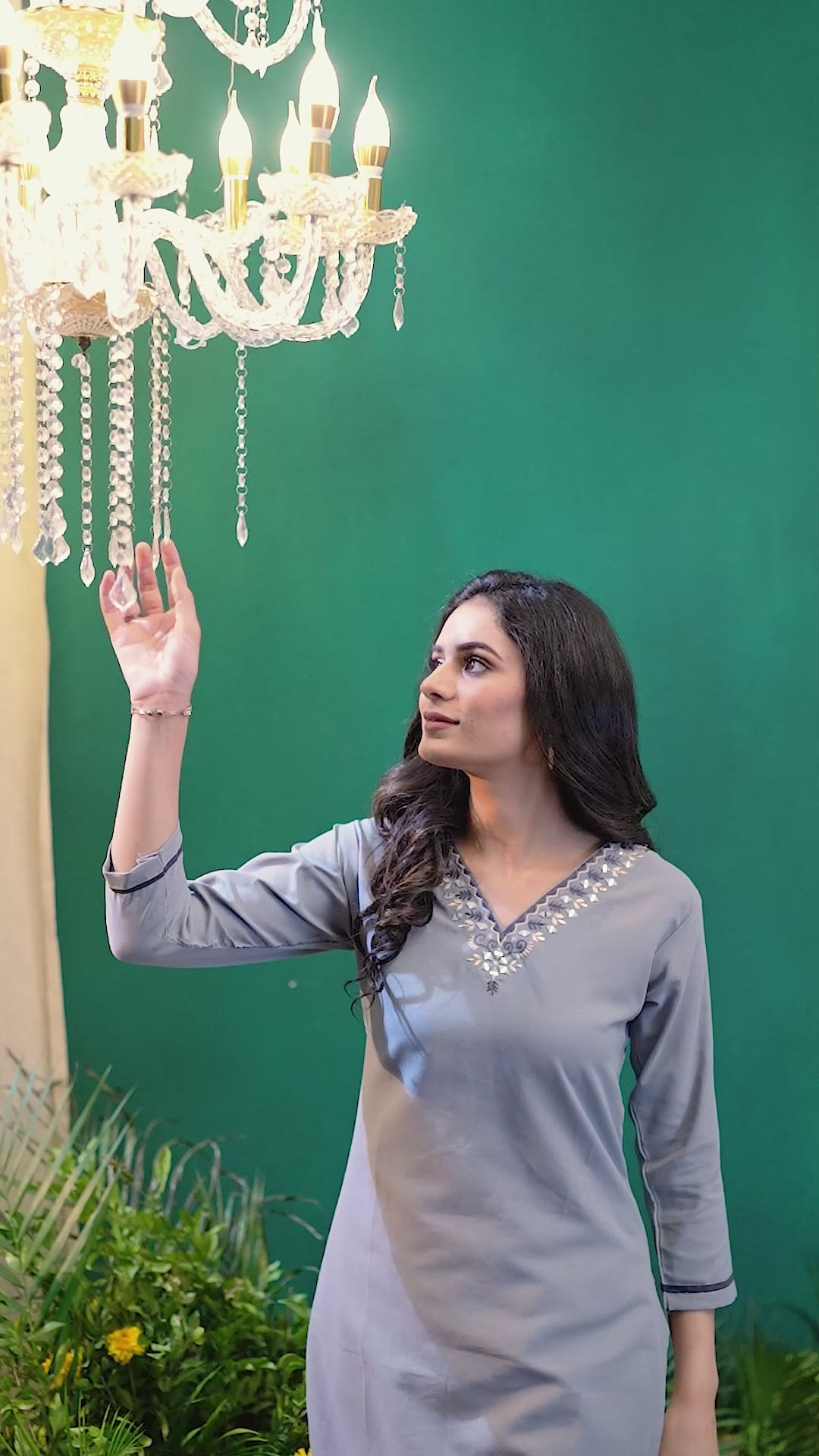 Blue Stylish Cotton Mirror Work Kurta for Women Daily Wear Ethnic Outfit
